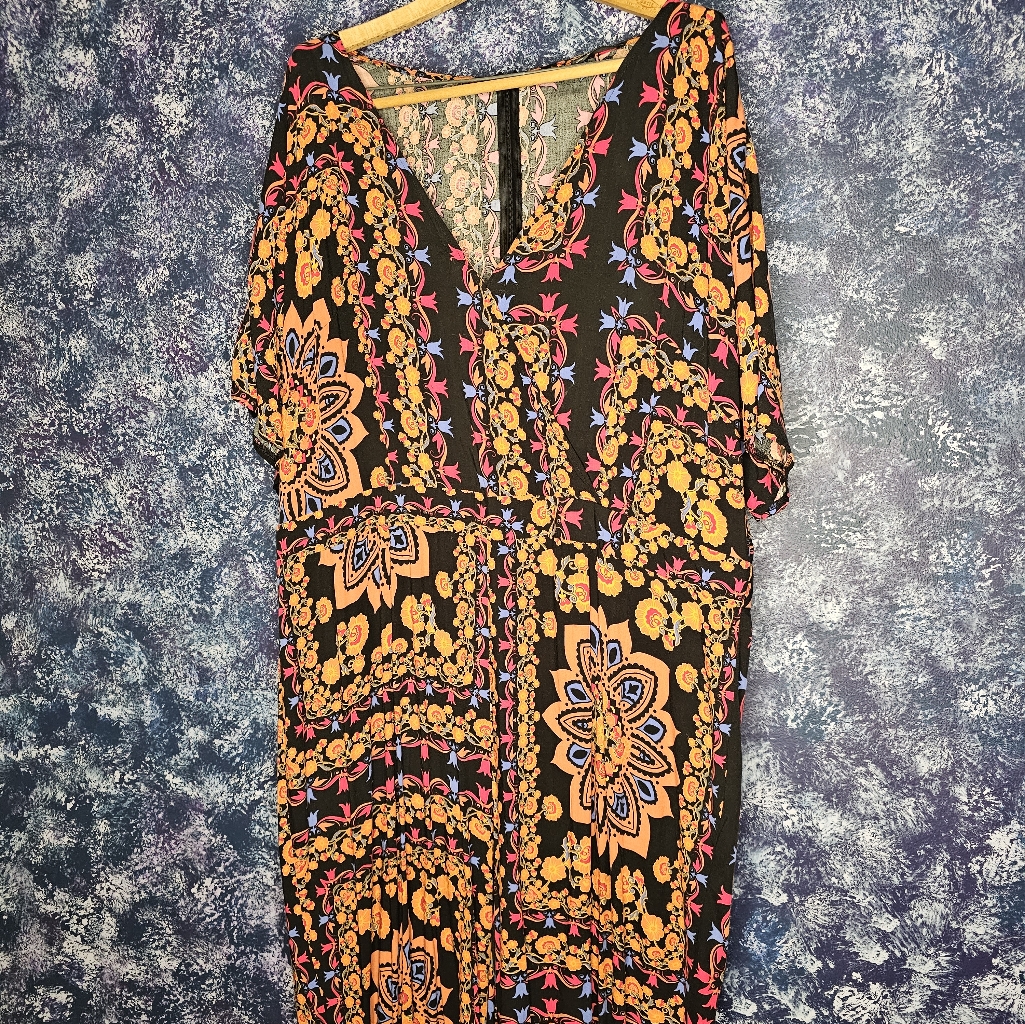 Plus Size Patterned Jumpsuit
